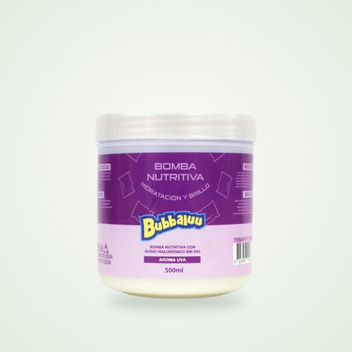 Mascarilla hidratante Bomba Nutritiva aroma uva, pote de 500 ml